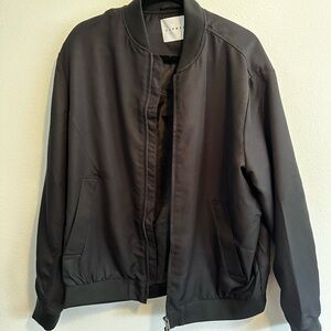 Topman Black Bomber Jacket. Size XL. Never Worn. In Great Condition.